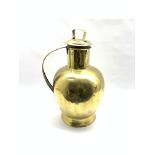 19th century Jeresy brass milk jug/ flagon inscribed W.B. H52cm
