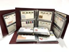 Great British Queen Elizabeth II first day covers in four 'Royal Mail First Day Covers' albums and a