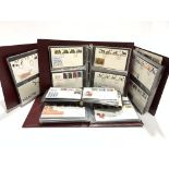 Great British Queen Elizabeth II first day covers in four 'Royal Mail First Day Covers' albums and a