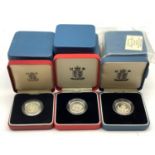 Twelve United Kingdom silver proof one pound coins, all cased, most with certificates