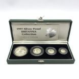 Royal Mint 1997 silver proof Britannia collection, cased with certificate