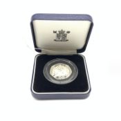 United Kingdom 1992 - 1993 silver proof dual dated fifty pence coin, cased with certificate