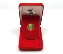 Queen Elizabeth II 1981 Isle of Man gold proof full sovereign coin, cased with certificate