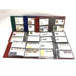 Great British Queen Elizabeth II first day covers in seven ring binder albums, dating from the 1950s