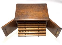 Nine drawer coin cabinet containing various Great British and World coins including nineteen two pou