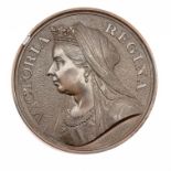 Unidentified medallion, the obverse depicting Queen Victoria, the reverse depicting seated Britannia