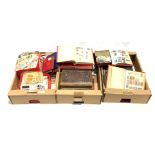 Accumulation of Stamps and ephemera including various trade cards, newspapers, stamps including Sier