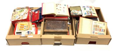 Accumulation of Stamps and ephemera including various trade cards, newspapers, stamps including Sier