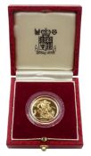 Queen Elizabeth II 1983 gold proof full sovereign coin, cased with certificate