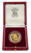 Queen Elizabeth II 1984 gold proof full sovereign coin, cased with certificate