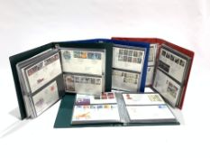 Four albums Great British first day covers, mostly with type printed address, many with special post