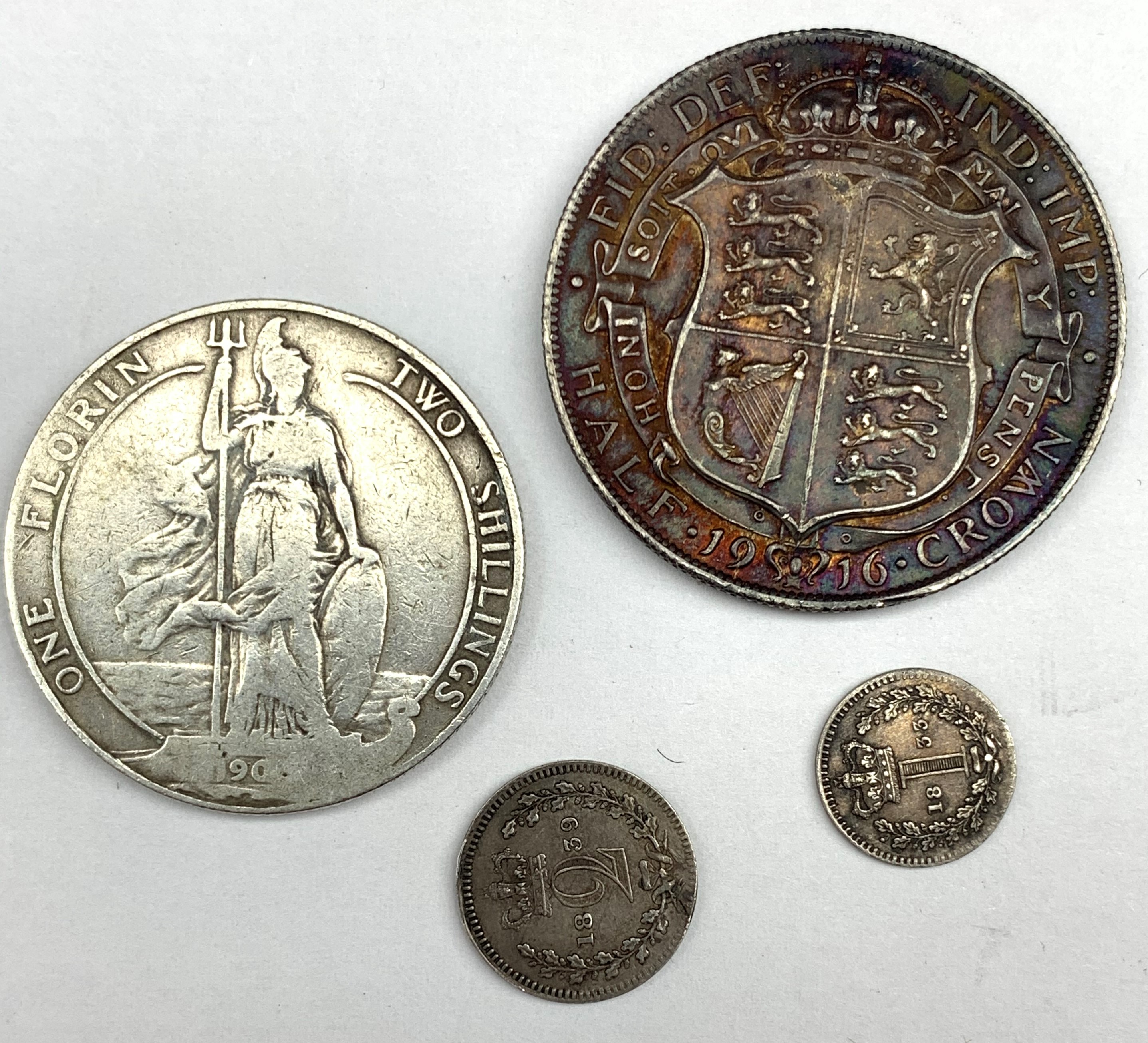 Queen Victoria 1839 maundy twopence, King William IV 1833maundy penny, King Edward VII standing Brit - Image 2 of 2