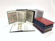 Eleven stock books or folders containing mostly Great British Queen Elizabeth II used post decimal s