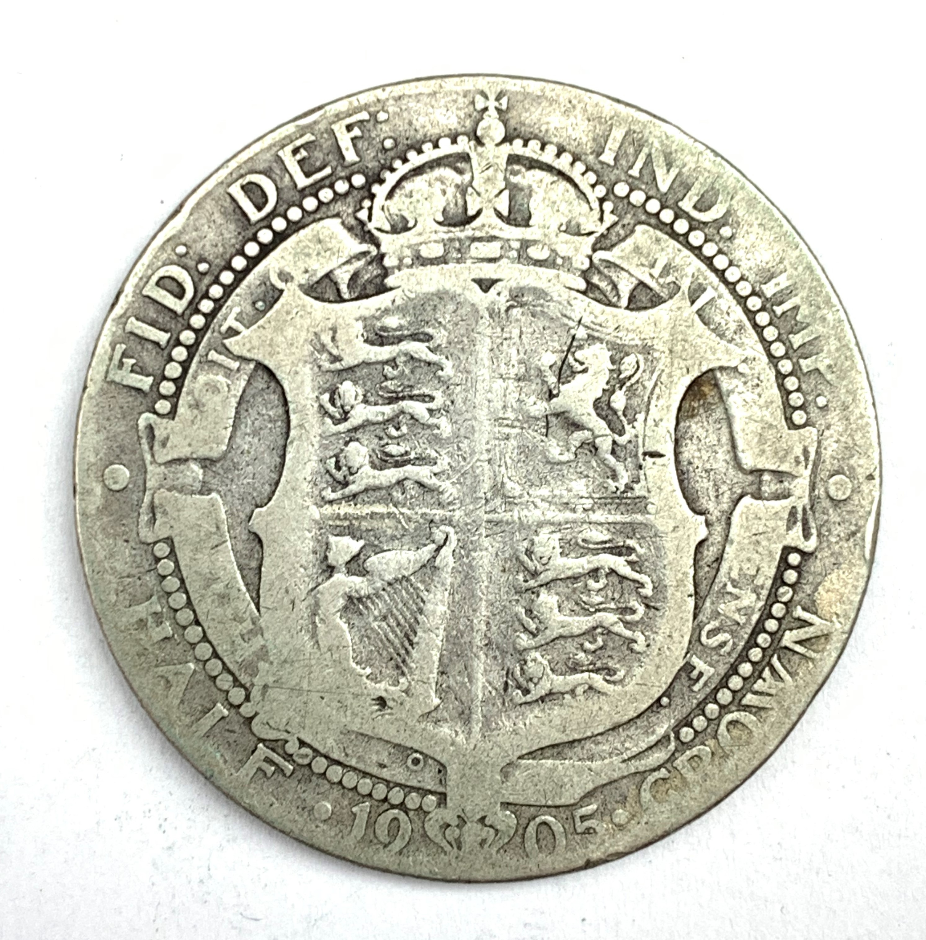 King Edward VII 1905 half crown coin - Image 2 of 2