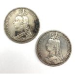 Queen Victoria 1889 and 1890 crown coins
