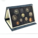 United Kingdom 1992 proof coin collection, including dual dated 1992/93 fifty pence, in blue folder