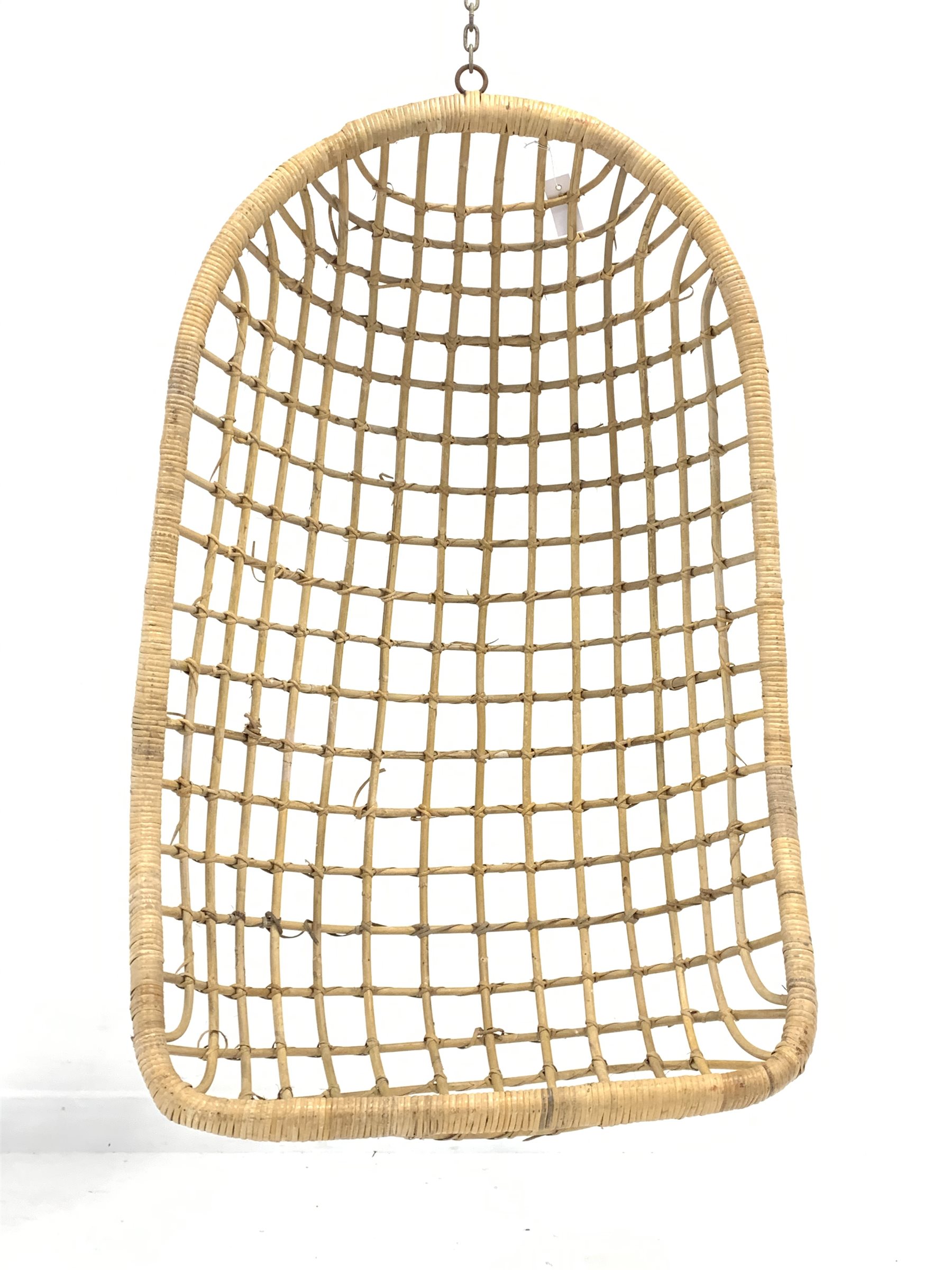 1960s Hanging basket weave chair, W72cm - Image 3 of 3