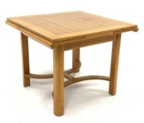Eric Gomme - E gomme 1950s zebra wood and light oak draw leaf dining table, supports connected by a