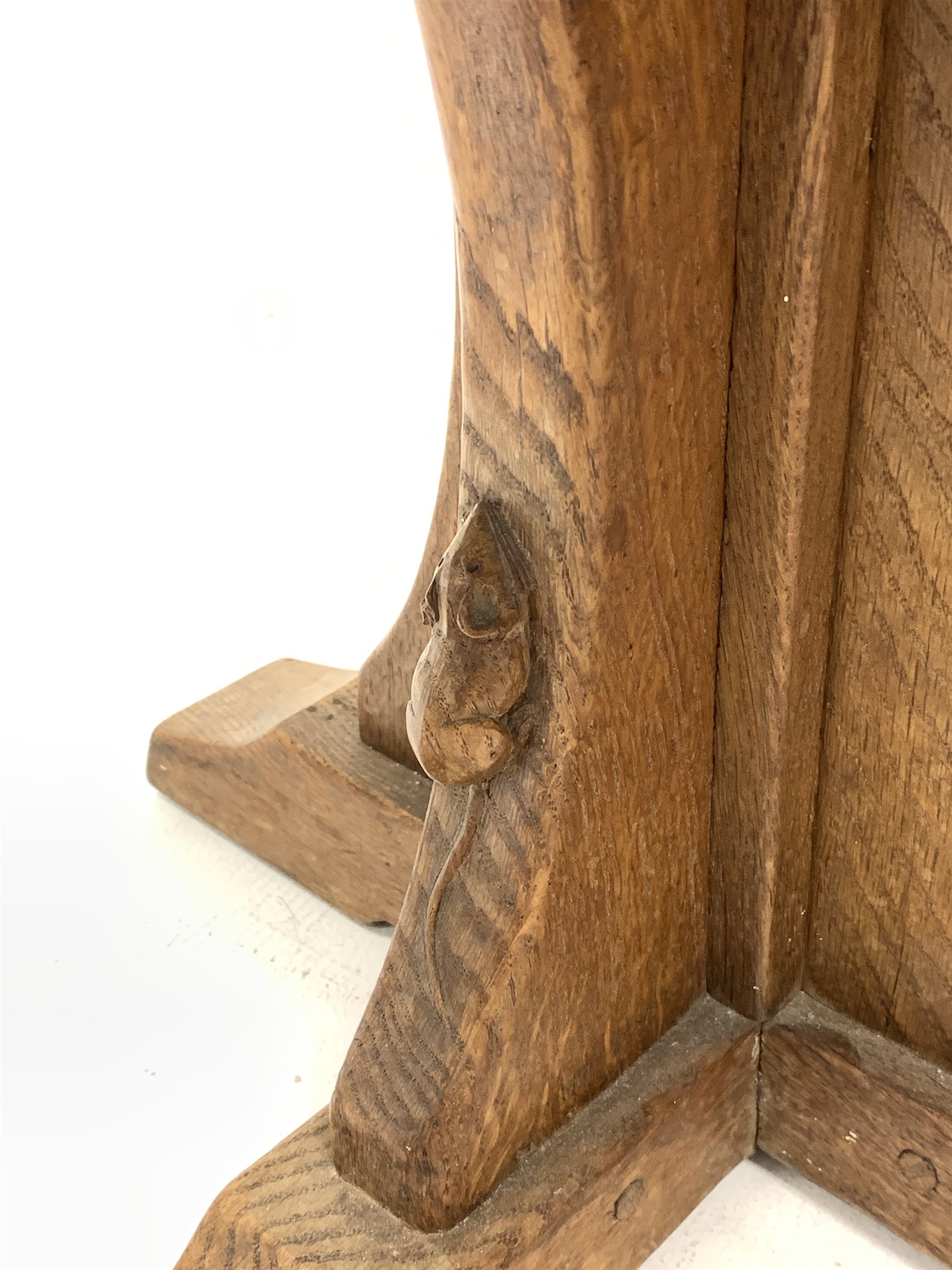 'Mouseman' oak octagonal side table, cruciform base on sledge feet, circa. 1950s, by Robert Thompson - Image 3 of 4