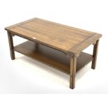 Sherry Furniture - oak two tier coffee table, 108cm x 57cm, H46cm