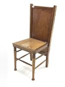Early 20th century walnut framed patent combined bedroom chair and trouser press, circa 1930, W42cm