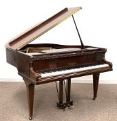 Spencers of London - circa. 1930s mahogany cased baby grand piano, iron framed and over strung, seri