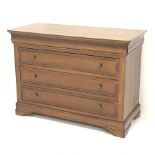 Barker and Stonehouse - cherry wood chest fitted with four drawers, W114cm, H82cm, D50cm