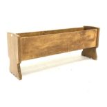 'Mouseman' oak rectangular trough planter with shaped end supports, by Robert Thompson of Kilburn, L