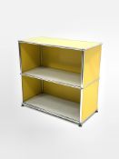 USM Haller - modular open fronted display shelves with chrome framework, W78cm