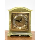 Elliot and Sons onyx cased mantel clock, Silvered dial with Roman chapter ring, retailed by J R Ogde