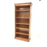 Grange Furniture -French cherry wood open bookcase fitted with four adjustable and one fixed shelf,