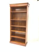 Grange Furniture -French cherry wood open bookcase fitted with four adjustable and one fixed shelf,