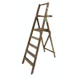 Painters pine five rung step ladder by Youngman Steadfast, H174cm