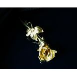 Gold Rose Brooch, 1940s