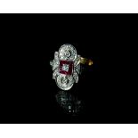 Ruby and Diamond Ring, Edwardian