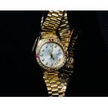 18K Gold, Ruby and Diamond Wristwatch, Rolex