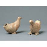 A Pair Of Pottery Birds, Qijia Culture (2050-1700 Bc)