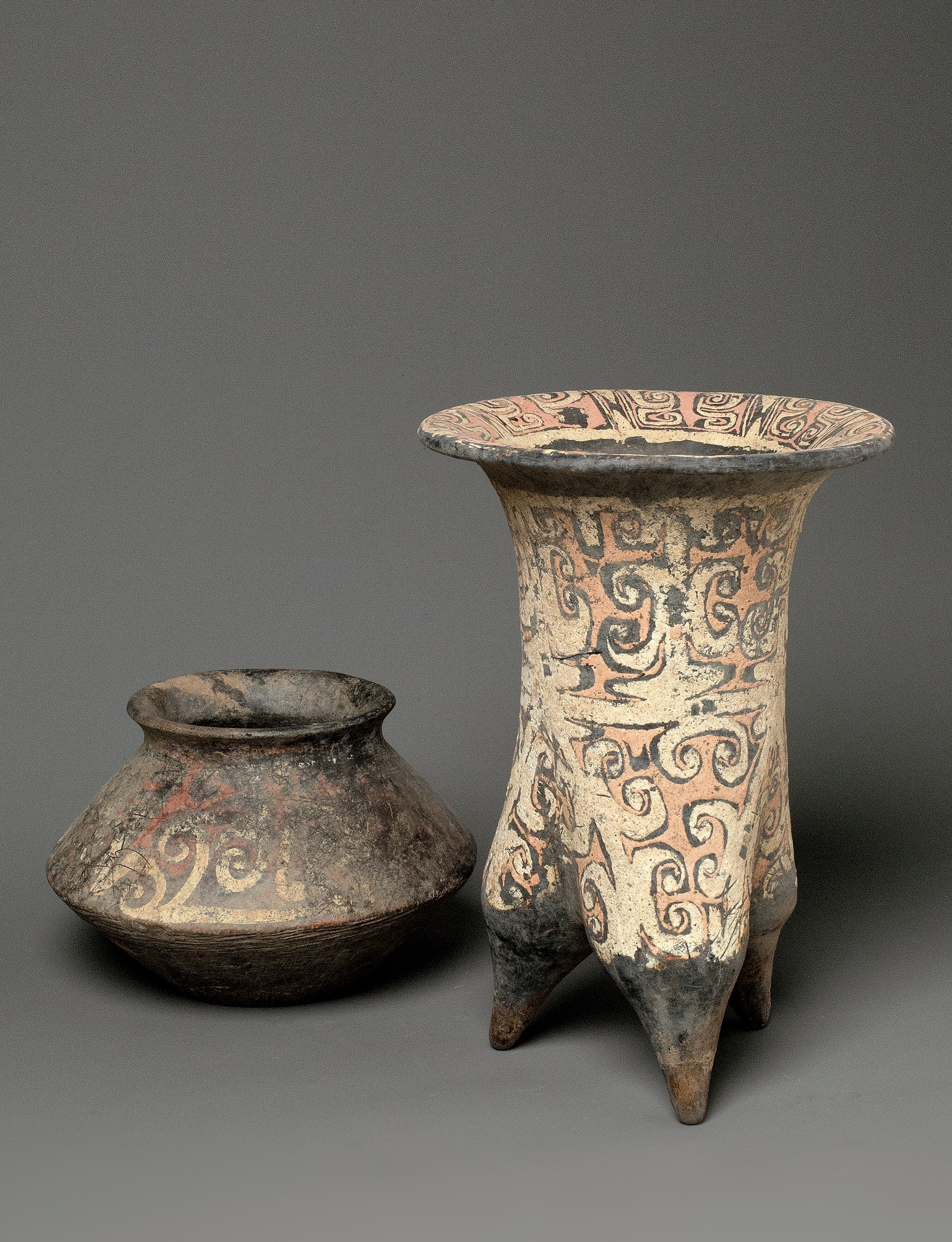 A Group Of Painted Black Pottery Ware, Lower Xiajiadian Culture (2300-1600 Bc)