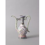 A Fine Canton Enamel Ewer, Yongzheng Period, Qing Dynasty