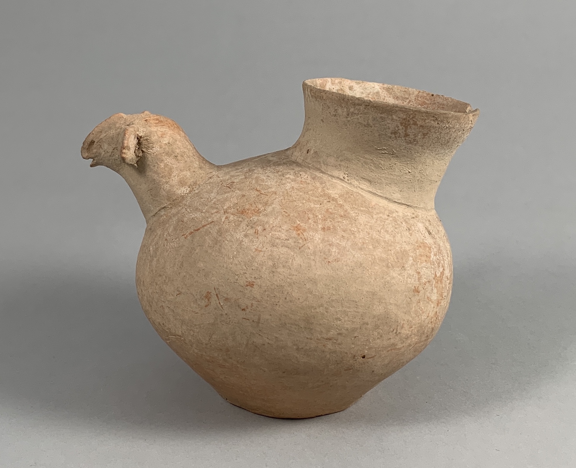 A Red Pottery Vase With Ram’s Head Handle, Gansu Province, Qijia Culture (2050-1700 Bc) - Image 2 of 15