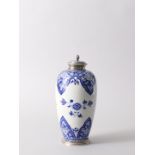 A Blue and White Ovoid Jar and Cover, Kangxi Period, Qing Dynasty