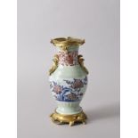 A Good Celadon Ground Copper Red Decorated Vase, Qianlong Four Character Mark and of the Period, Qin