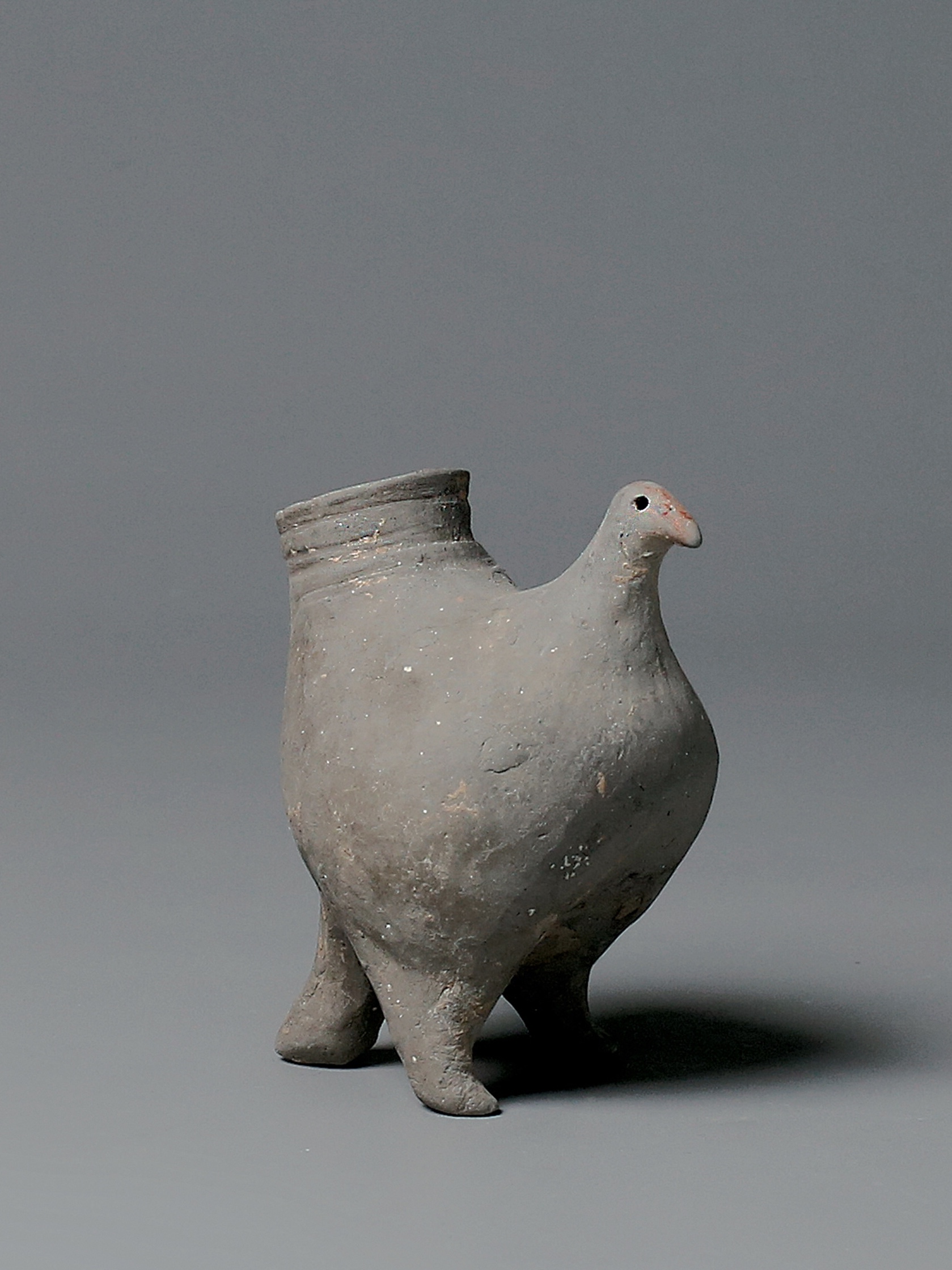 A Black Pottery Bird Of Prey, Gansu Province, Qijia Culture (2050–1700 Bc)