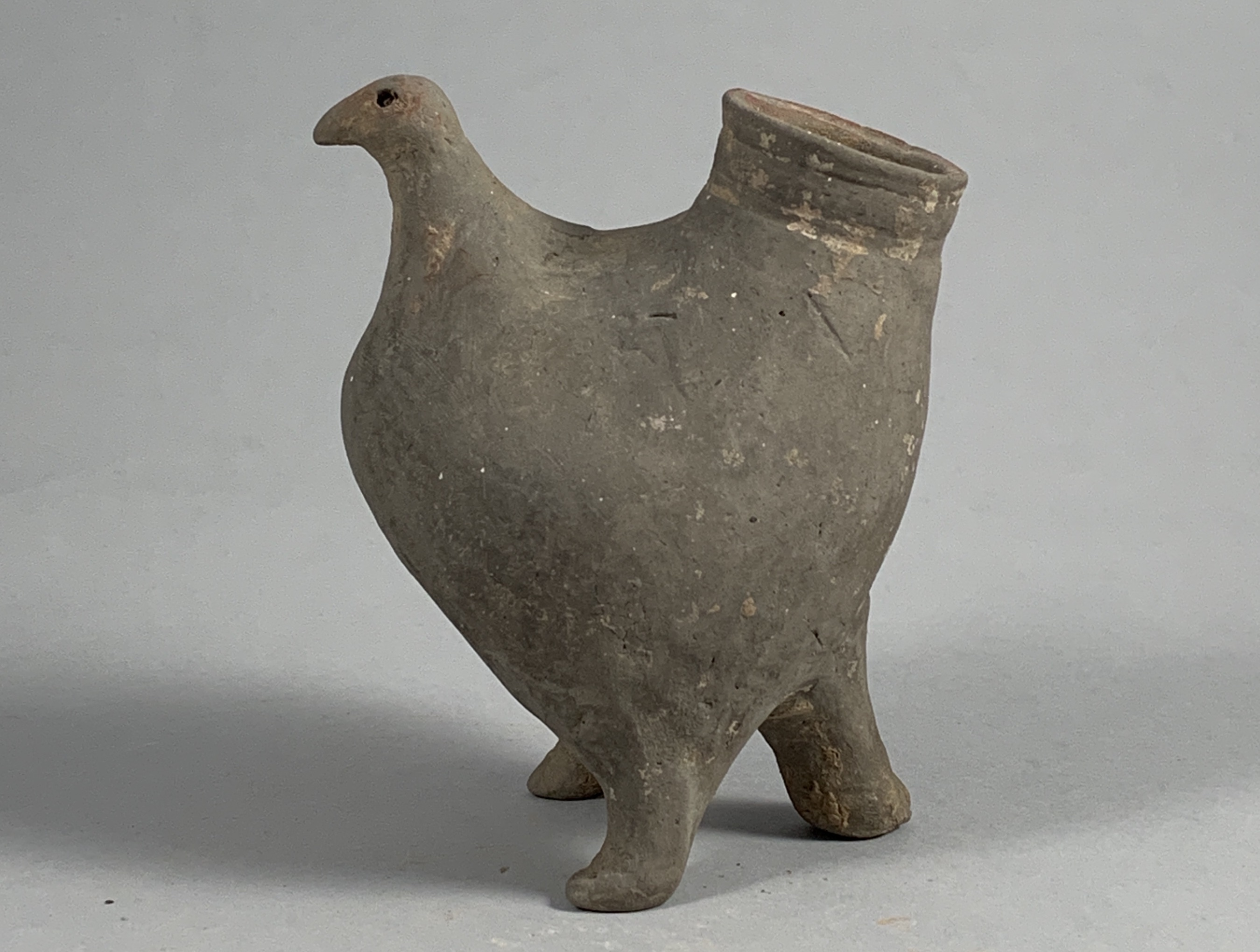 A Black Pottery Bird Of Prey, Gansu Province, Qijia Culture (2050–1700 Bc) - Image 3 of 9