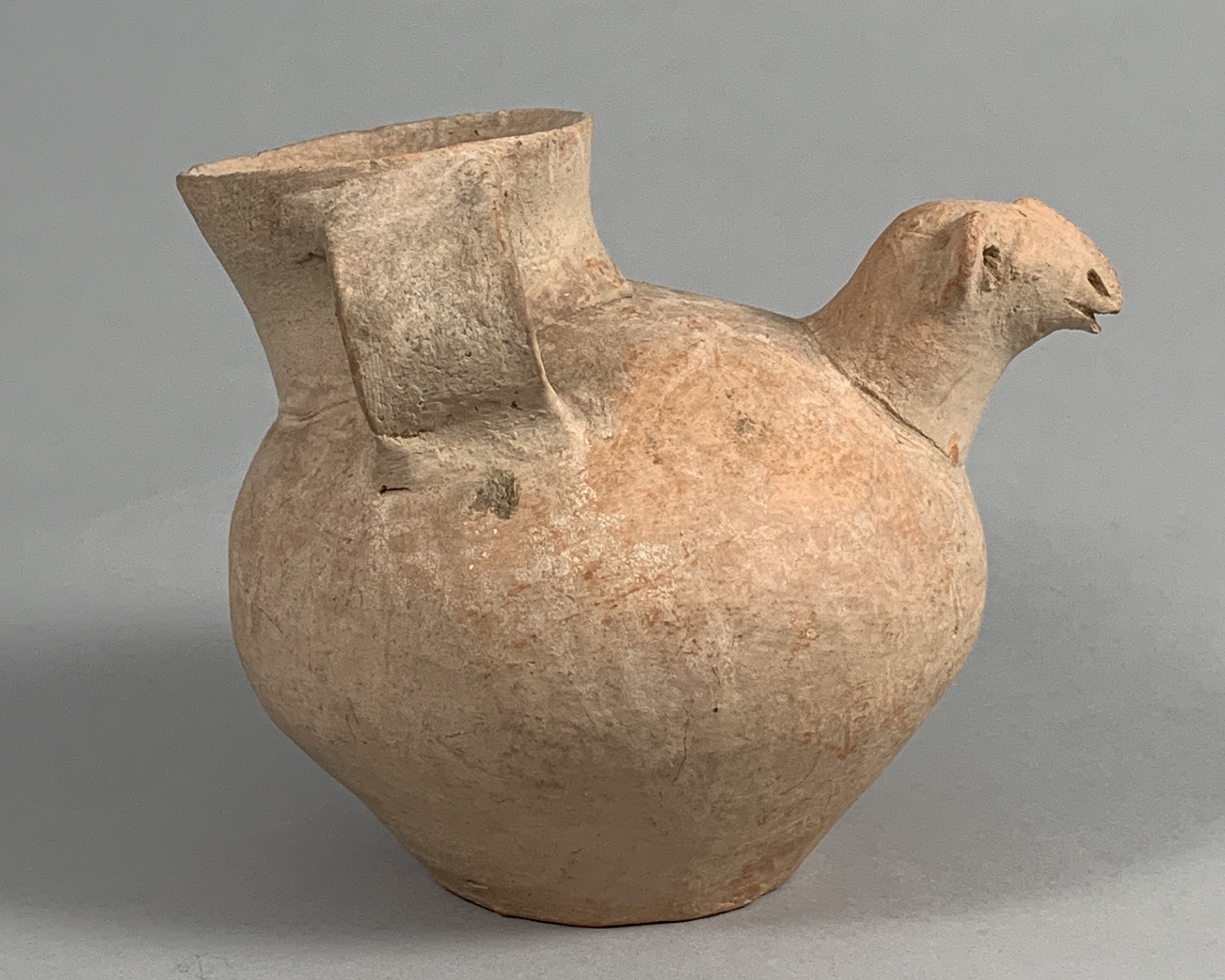 A Red Pottery Vase With Ram’s Head Handle, Gansu Province, Qijia Culture (2050-1700 Bc) - Image 3 of 15