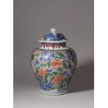 A Famille-Verte Baluster Jar, Shunzhi Period, Qing Dynasty