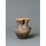 A Buff-Red Pottery Vase With Double Neck, Hongshan Culture (4500-3000 Bc)