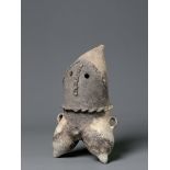A Dark Grey Pottery Tripod Vessel, Qijia Culture (2050–1700 Bc)