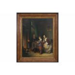 GOETGEBUER A LEONARD (1804 - 1878) olieverfschilderij op paneel met een romantisch [...]