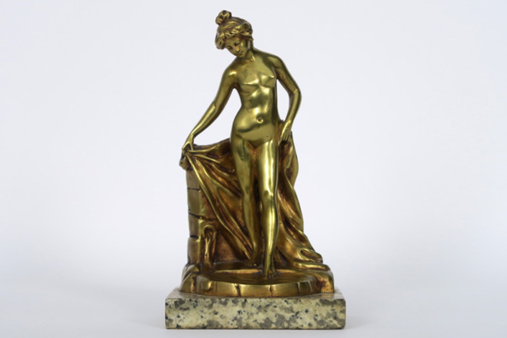 CHERRIER VICTOR (19°/20° EEUW) Art Nouveau sculptuur in gedoreerde brons : [...]